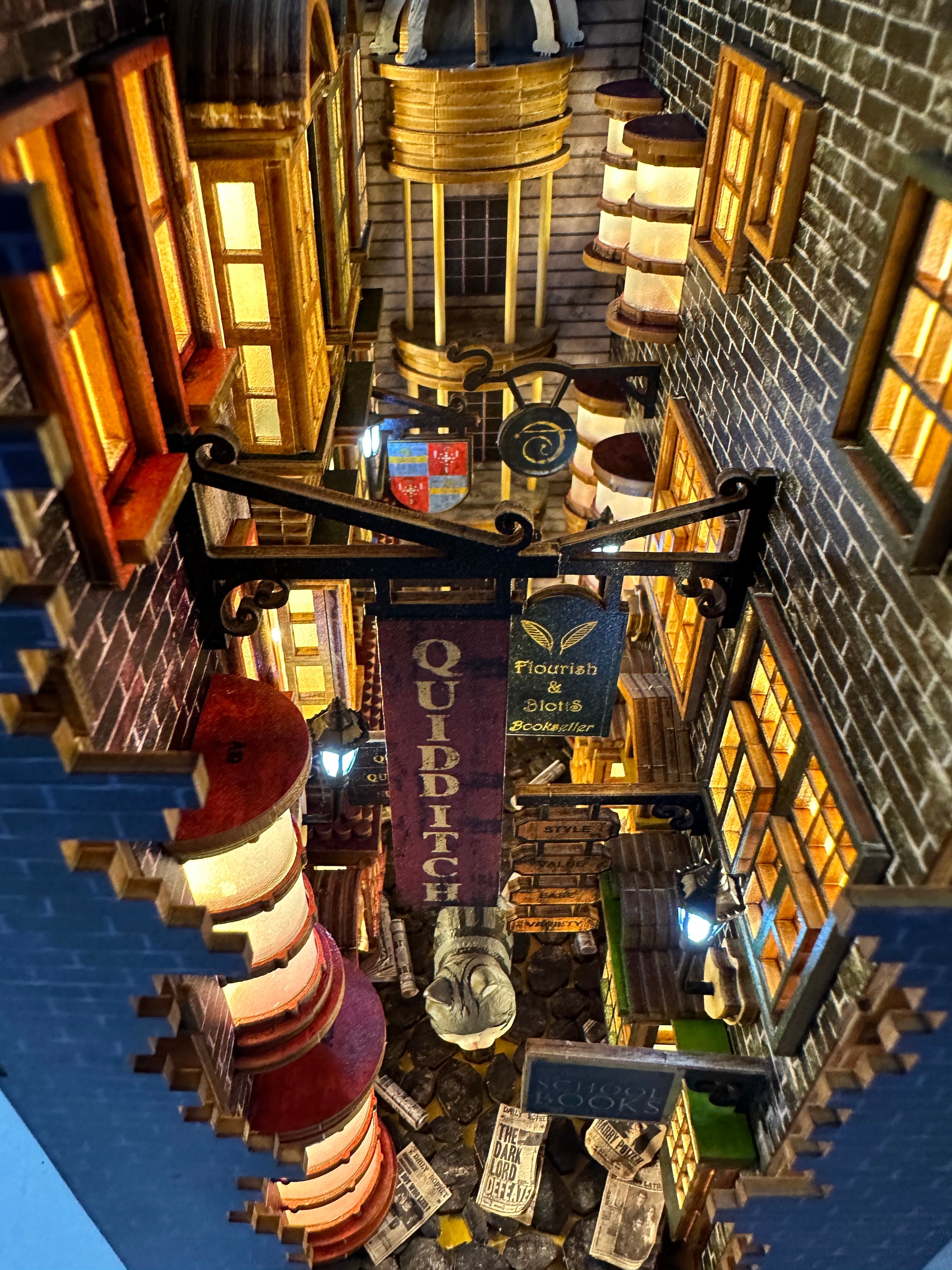 Diagon Alley Pre-Colored Book Nook | LKWood