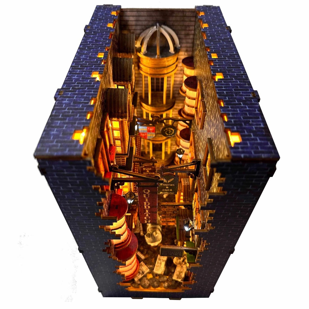 Diagon Alley Pre-Colored Book Nook | LKWood